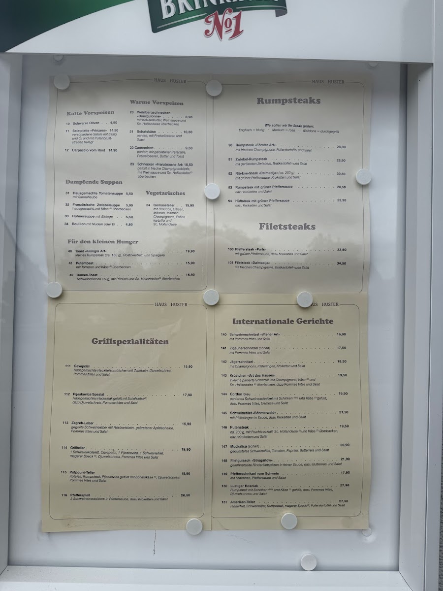 Menu - Haus Huster photo 2