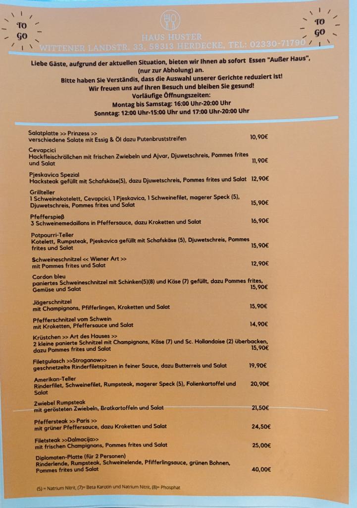 Menu - Haus Huster photo 5